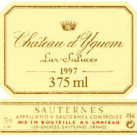 Ch. D'Yquem 1997 Premier Grand Cru Sauternes, 375ml Half Bottle